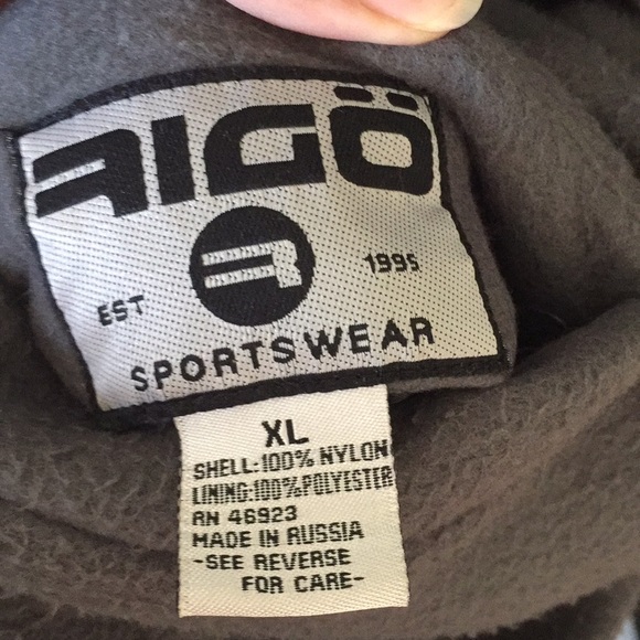 FIGO ULTRA WARM MEN’S REVERSIBLE JACKET FLEECE SIDE BLACK HOODED Made in Russia - Picture 3 of 17